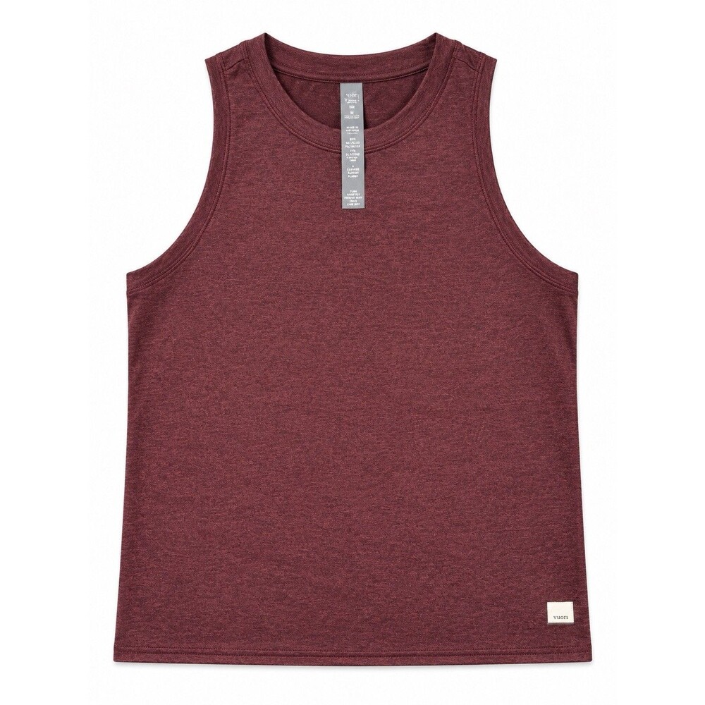 Vuori Lux Performance Racerback Tank Top Dark Plum Heather VW108 Womens XS
